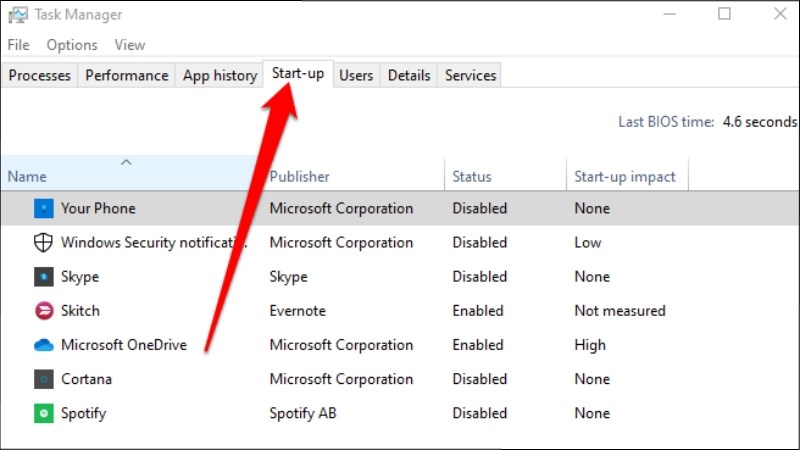 Trong Startup của Task Manager > chọn mỗi mục khởi động > chọn Disable Hướng dẫn 8 cách khắc phục lỗi Task Host Window đơn giản, chi tiết - Thegioididong.com