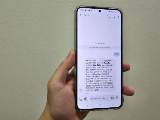 Một tài khoản thuê bao di động có thông tin là số CMND cũ, nhưng không thuộc diện bị khóa SIM vào ngày 31/3 tới đây (Ảnh. T.Thủy).