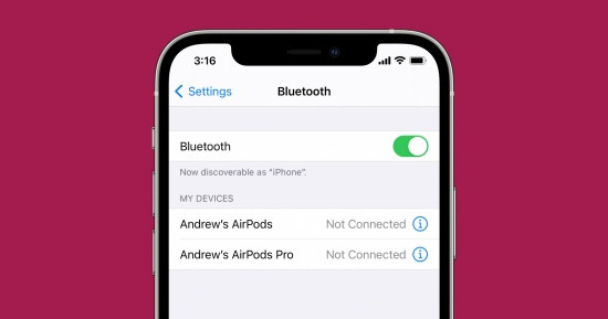 Xử lý lỗi iPhone 12 Pro Max không kết nối được Bluetooth