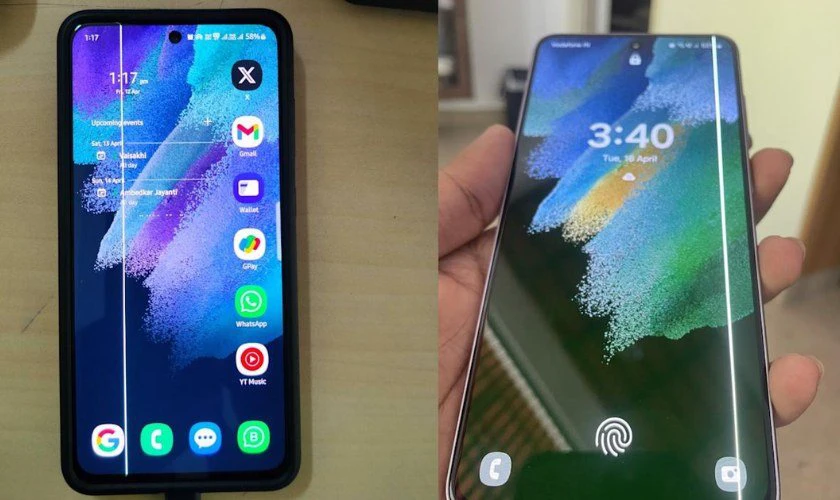 Màn hình Samsung S21 Fe bị sọc: Nguyên nhân và cách khắc phục