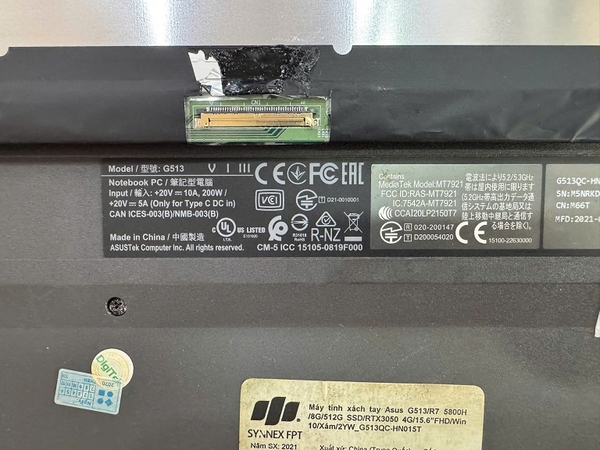 Thay Màn Hình Laptop Asus Gaming ROG Strix G513